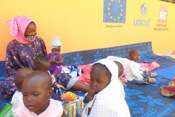 A childminder tends to learners’ children at the centre